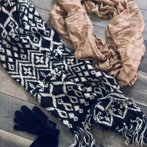 Bundle of Scarves + Gloves